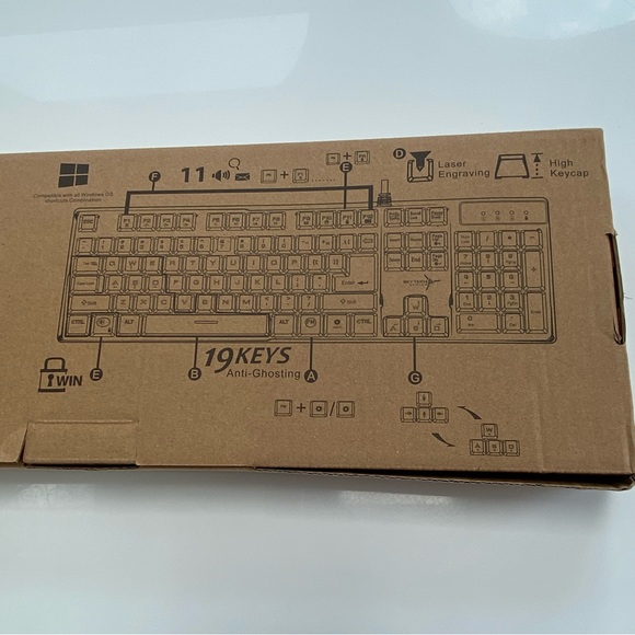 Skytech Gaming Keyboard K-1000 & M-1000 Mouse Rainbow Lighted Keyboard Bundle - Picture 7 of 14